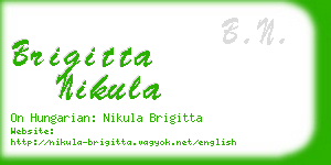 brigitta nikula business card